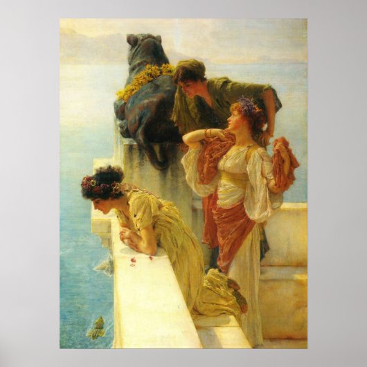 Een gunstige hoek door Sir Lawrence Alma-Tadema Poster (Voorkant)