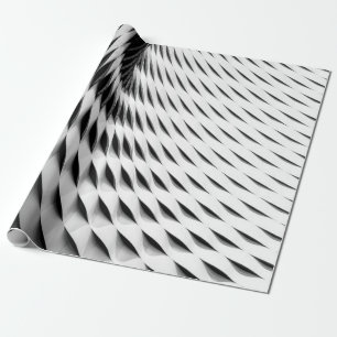 EEN GURVEERD FABRIEK DAT IN WITTE LATTICEWORK WORD CADEAUPAPIER