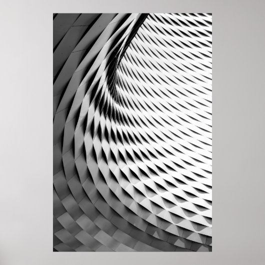 EEN GURVEERD FABRIEK DAT IN WITTE LATTICEWORK WORD POSTER (Voorkant)