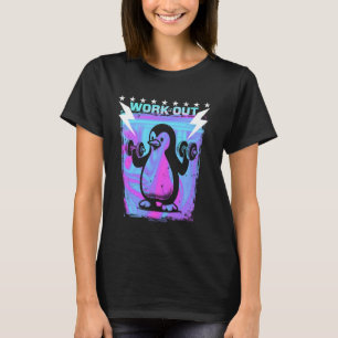 EEN GYM PENGUIN - WORKOUT OEFENING LEUKE VIBES T-SHIRT
