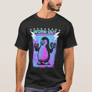 EEN GYM PENGUIN - WORKOUT OEFENING LEUKE VIBES T-SHIRT