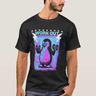EEN GYM PINGUÏN - WORKOUT OEFENING LEUKE SFEER T-SHIRT
