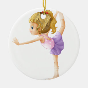 Een gymnast keramisch ornament