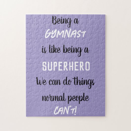 Een gymnast zijn is als een superheld Lila zijn Legpuzzel (Verticaal)