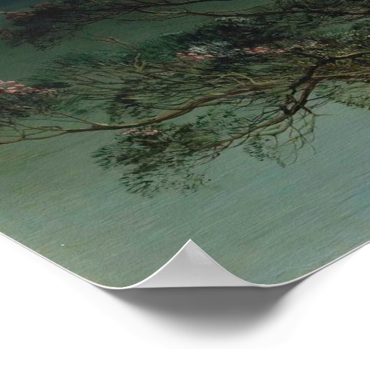 Een gyrovalk in een uitgebreid berglandschap poster (Hoek)