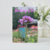 Een H-teken van Z "Denkend van je"-kaart Bedankkaart (Staand voorkant)