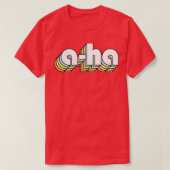Een ha Retro Rainbow Typography Faded Style T-shirt (Design voorkant)