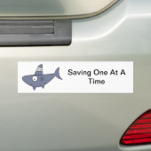 Eén haai opslaan bumpersticker (Op auto)