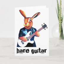 Een haas die gitaar speelt
