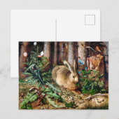 Een haas in het bos briefkaart (Voorkant / Achterkant)
