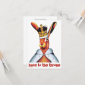 Een haas met een koninklijke kroon (met de troon t kaart (Voorkant / Achterkant in situ)