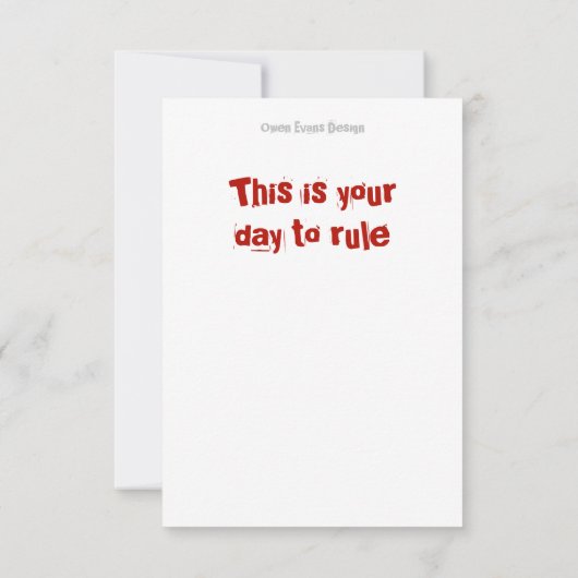 Een haas met een koninklijke kroon (met de troon t kaart (Achterkant)