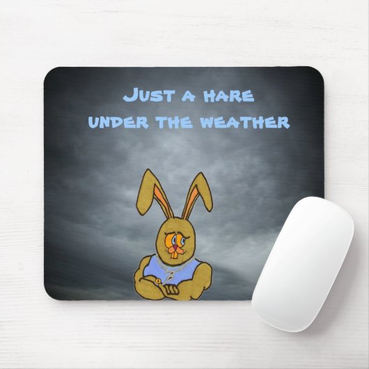 Een haas onder weersomstandigheden muismat (Met muis)