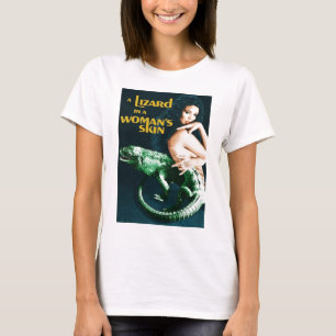 Een hagedis in een  horrorfilm van een vrouw t-shirt