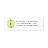 Een half groen Apple retouradres Etiket (Voorkant)