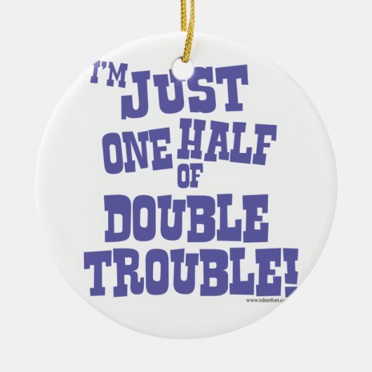 Een half keer dubbele problemen keramisch ornament (Voorkant)