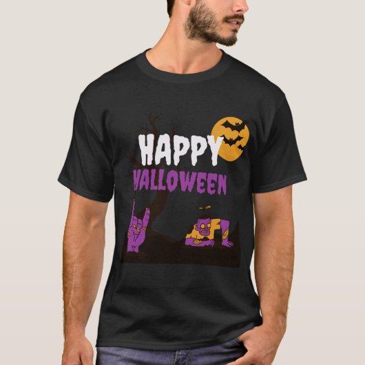 Een Halloween-avond vol angst. T-shirt (Voorkant)