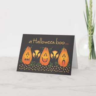 Een Halloween Boo Jack O' Lantern line-up Kaart