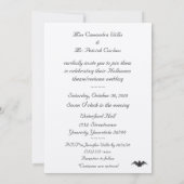 "Een halloween bruiloft" - (Bat in flight) Kaart (Achterkant)