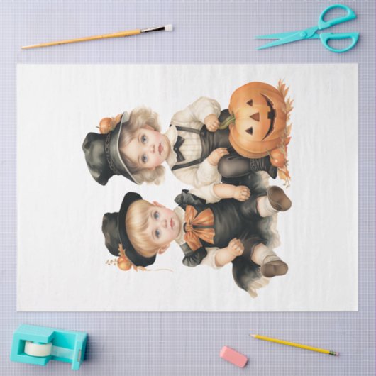 Een  Halloween Design Collectie 26 Tissuepapier (Craft)