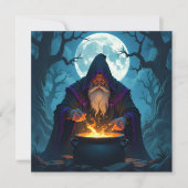 Een Halloween feest is aan het brouwen | Warlock Kaart (Voorkant)