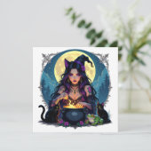 Een Halloween feestje is in aantocht! Thema van de Kaart (Staand voorkant)