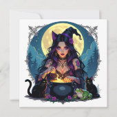 Een Halloween feestje is in aantocht! Thema van de Kaart (Voorkant)