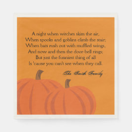 Een Halloween gedicht Servetten