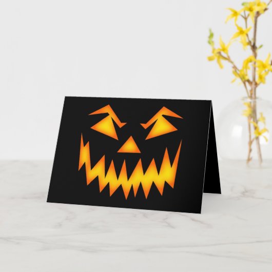 Een Halloween glimlach Kaart (Gele Bloem)