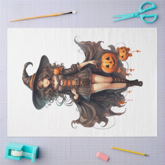 Een Halloween kostuum ontwerp Collectie 6 Tissuepapier (Craft)