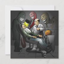 Een Halloween-nacht bij de tandarts kaart