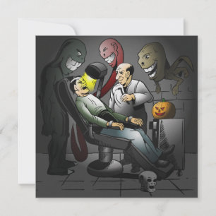 Een Halloween-nacht bij de tandarts kaart