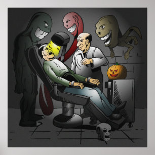 Een Halloween Nacht bij de Tandarts Poster