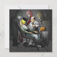 Een Halloween Nacht bij de tandarts Uitnodiging