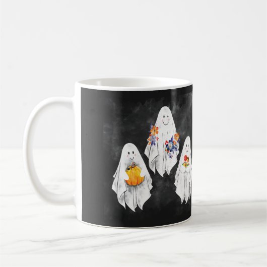 Een Halloween-thema waterverf print mok (Links)