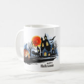 Een Halloween-thema waterverf print mok (Voorkant links)