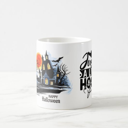 Een Halloween-thema waterverf print mok (Center)