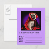 EEN HALLOWEEN UITNODIGING BRIEFKAART (Voorkant / Achterkant)