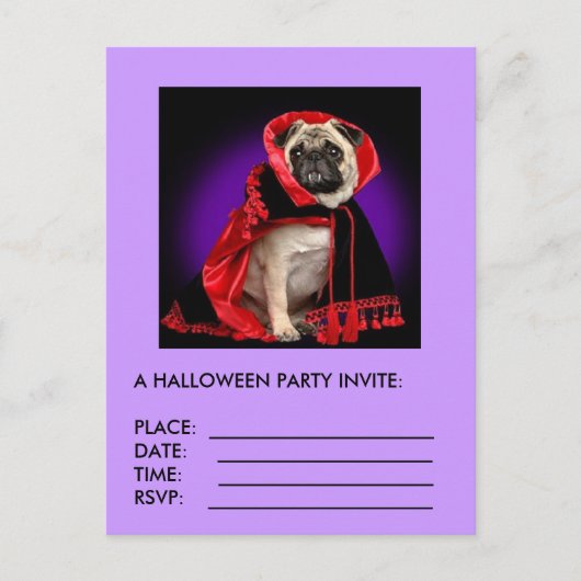 EEN HALLOWEEN UITNODIGING BRIEFKAART (Voorkant)