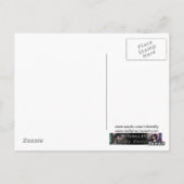 Een Halloween wandeling heks en zwarte katten kuns Briefkaart (Achterkant)