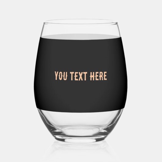 Een Halloweenportret: Stemloos wijnglas Wijnglas Zonder Voet (Achterkant)