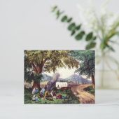 Een halte aan de kant van de Wayside Briefkaart (Staand voorkant)