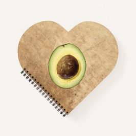 Een halve avocado illustratie notitieboek