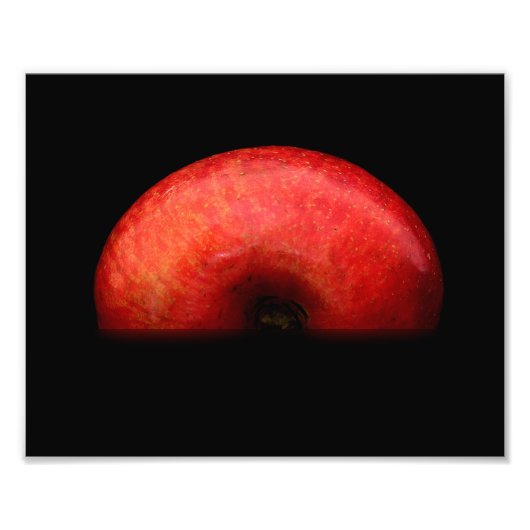 Een halve foto van Red Apple Fine Art Foto Afdruk (Voorkant)