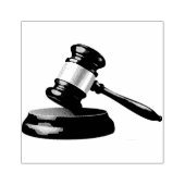 Een hamer en geluidsblok rubberstempel (Afrduk)