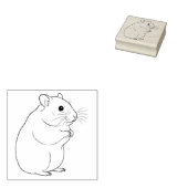 Een hamster rubberstempel (Gestempeld)
