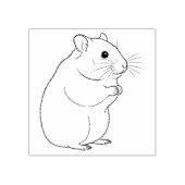 Een hamster rubberstempel (Afrduk)