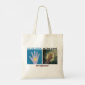 Een hand klappen met een hand slaan tote bag (Achterkant)