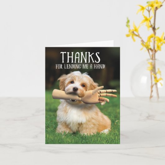 Een hand uitlenen dank je kaart (Gele Bloem)