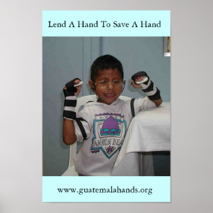 Een hand uitlenen om een hand op te slaan poster